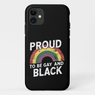 Capa Para iPhone 11 Orgulhoso por Ser Gay e Mês do Orgulho Negro 2025