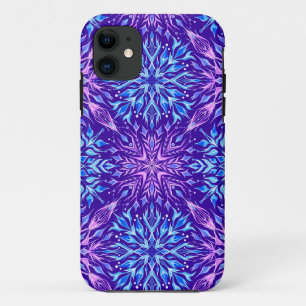 Capa Para iPhone 11 Ornamento de flocos de neve de cristal brilhante