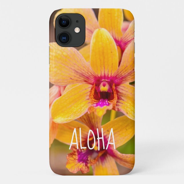 Capa Para iPhone 11 Orquídea amarela, Lawai, Kauai, Havaí (Verso)