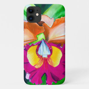 Capa Para iPhone 11 Orquídea colorida colorida de flores