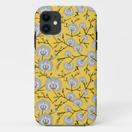 Capa Para iPhone 11 orquídeas - padrão amarelo
