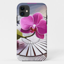 Capa Para iPhone 11 Orquídeas Rosa Expectativas em Prata