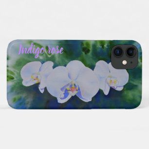 Capa Para iPhone 11 Orquídeas tropicais de cor branca Elegante