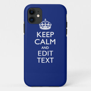 Capa Para iPhone 11 Os azuis marinhos mantêm a calma e têm seu texto