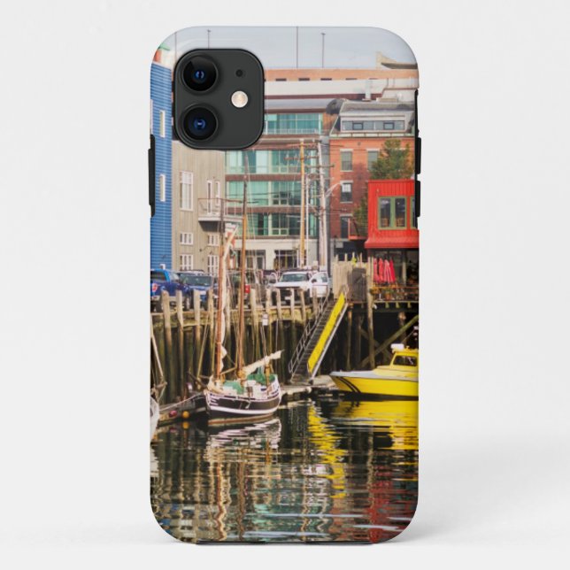 Capa Para iPhone 11 Os barcos amarraram | Portland, Maine (Verso)