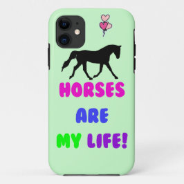 Capa Para iPhone 11 Os cavalos bonitos são meu iPhone da vida 5 casos