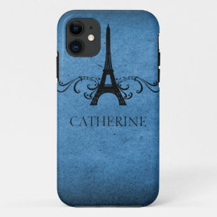 Capa Para iPhone 11 Os franceses do vintage florescem o caso do iPhone