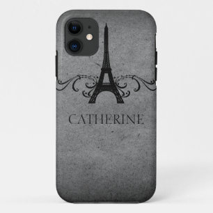Capa Para iPhone 11 Os franceses do vintage florescem o caso do iPhone
