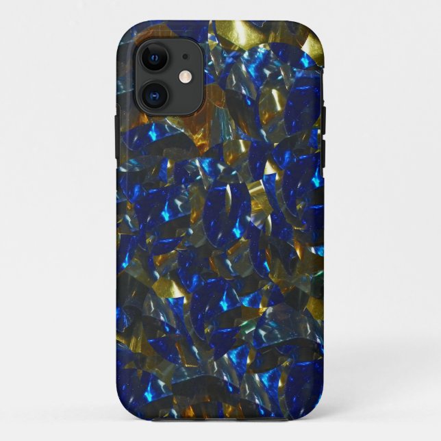 Capa Para iPhone 11 Ouro Blue-Mate Case (Verso)