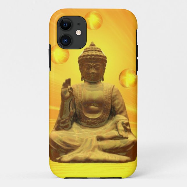 Capa Para iPhone 11 Ouro Buddha (Verso)