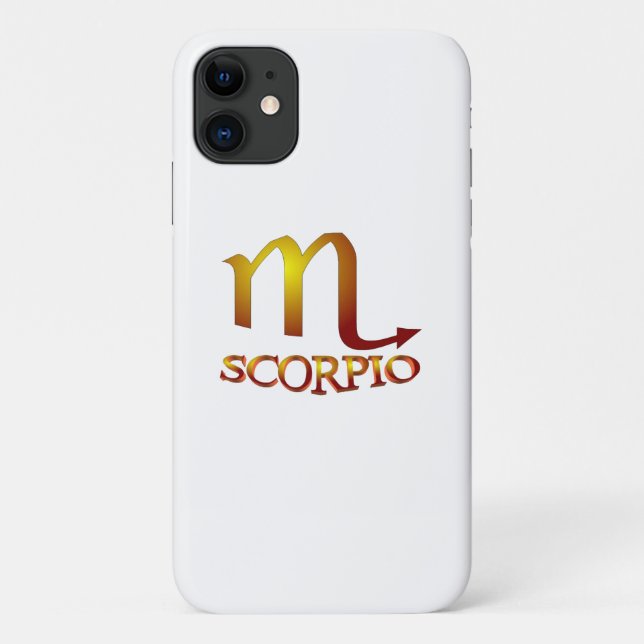 Capa Para iPhone 11 Ouro da Estrela de Escorpião (Verso)