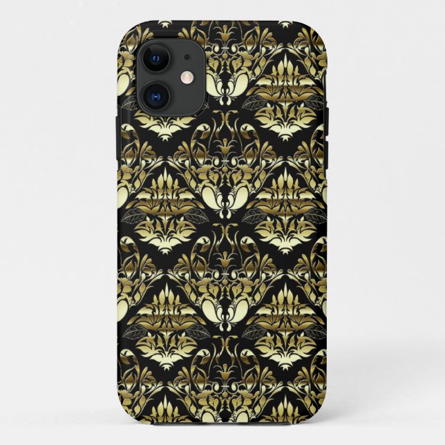 Capa Para iPhone 11 Ouro Damask iPhone SE/5/5s Case (Verso)