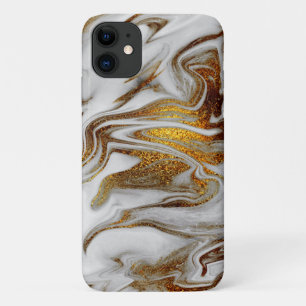 Capa Para iPhone 11 Ouro de cobre moderno Elegante e aspecto de mármo