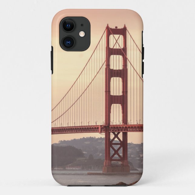 Capa Para iPhone 11 Ouro Gate Bridge San Francisco Califórnia EUA (Verso)