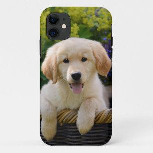 Capa Para iPhone 11 Ouro Retriever Baby Dog Puppy Engraçado Foto Pet E