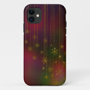 Capa Para iPhone 11 Ouro Snowflake Ornament