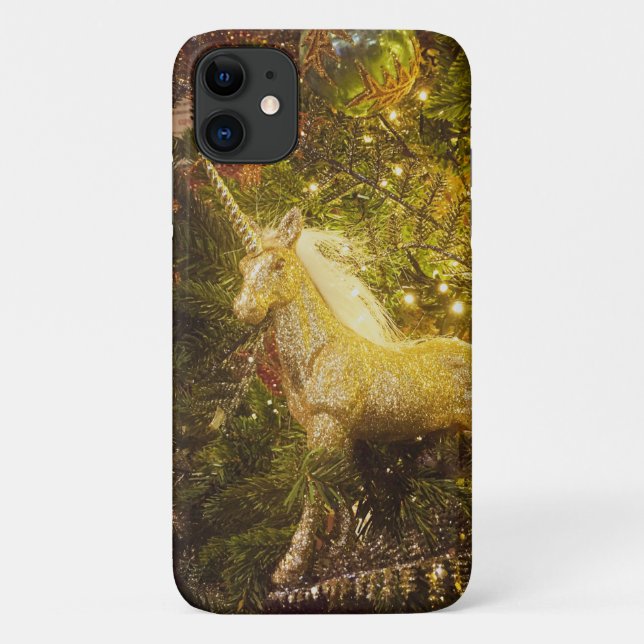 Capa Para iPhone 11 Ouro Unicorn (Verso)