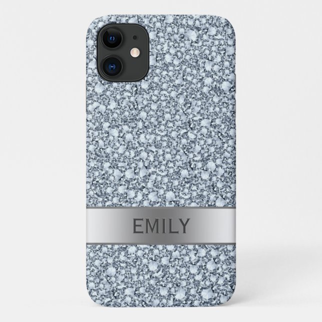 Capa Para iPhone 11 Ouros brancos brilhantes (Verso)