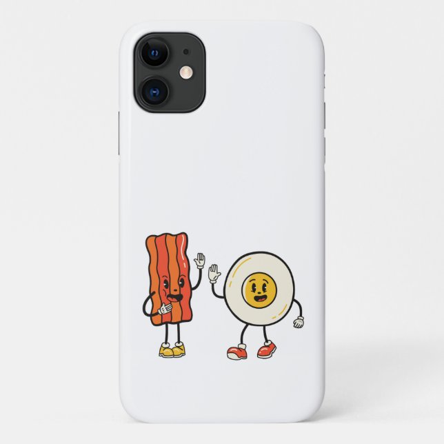 Capa Para iPhone 11 Ovo De Cuta E Bacon (Verso)