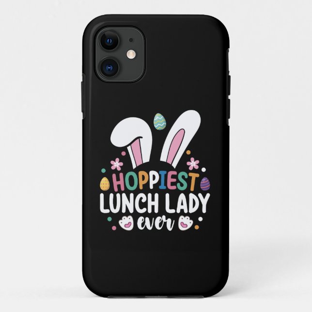 Capa Para iPhone 11 Ovos de Coelhinho da Escola de Páscoa de Almoço ma (Verso)