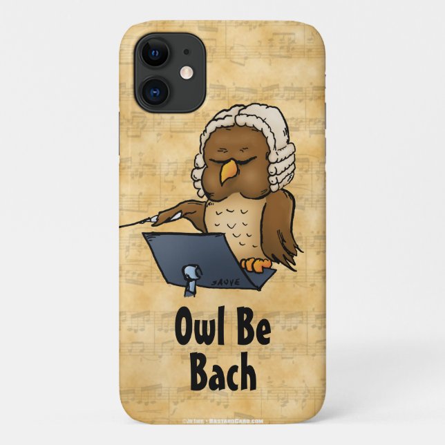 Capa Para iPhone 11 Owl Be Bach Engraçado Música Clássica (Verso)