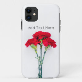 Capa Para iPhone 11 Pacote de Flores Vermelhas do Craveiro