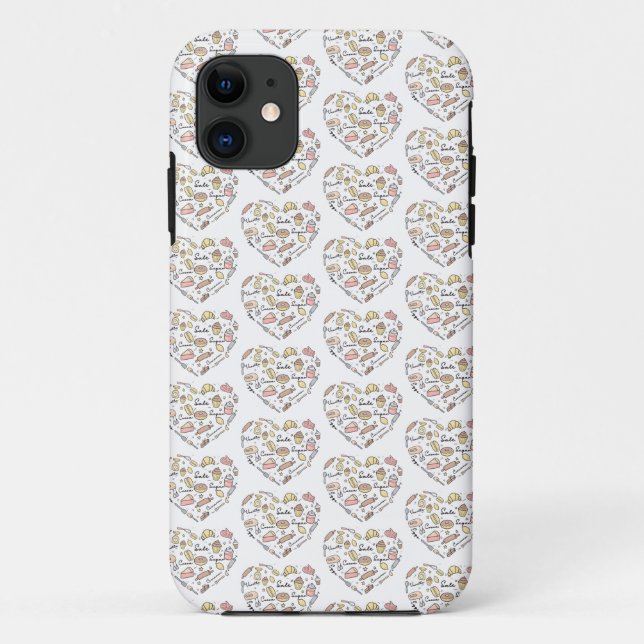 Capa Para iPhone 11 Padaria Engraçada, padaria pastelaria (Verso)