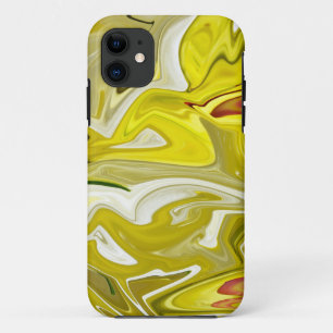 Capa Para iPhone 11 Padrão abstrato amarelo