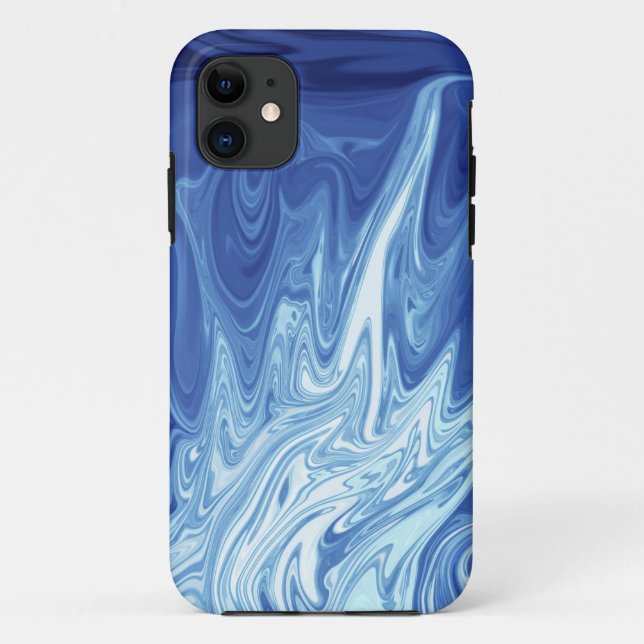 Capa Para iPhone 11 Padrão abstrato de Aquarela (Verso)