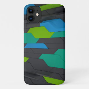 Capa Para iPhone 11 Padrão Abstrato Geométrico de Na moda