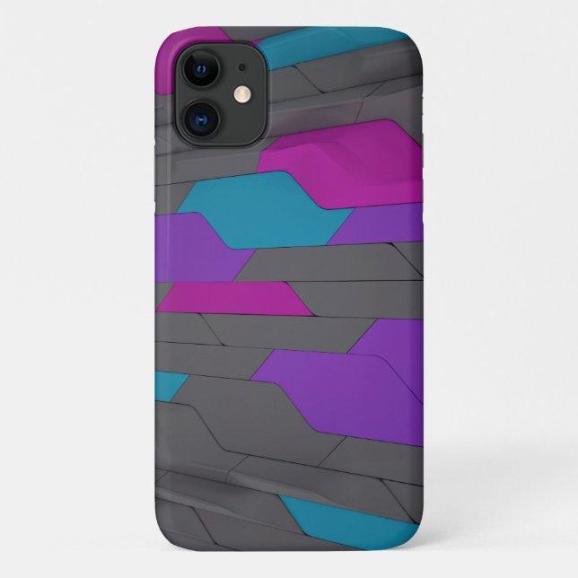 Capa Para iPhone 11 Padrão Abstrato Geométrico de Na moda (Verso)