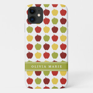 Capa Para iPhone 11 Padrão Apple na moda com nome personalizado