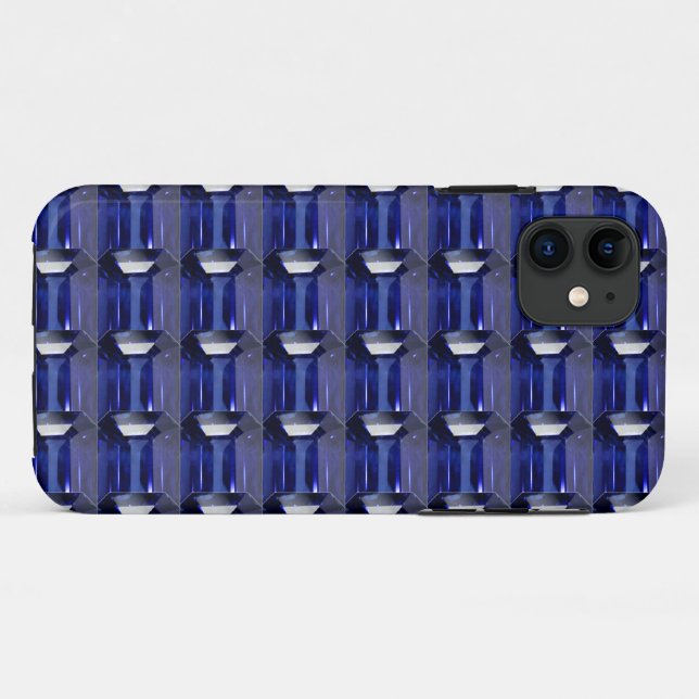 Capa Para iPhone 11 Padrão Azul (Verso (horizontal))