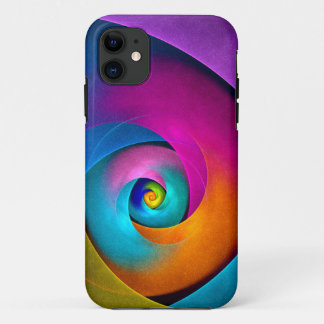 Capa Para iPhone 11 Padrão Azul Cor-de-rosa Abstrato Floral Moderno #1