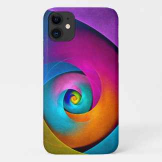 Capa Para iPhone 11 Padrão Azul Cor-de-rosa Abstrato Floral Moderno #1