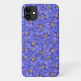 Capa Para iPhone 11 Padrão Azul de Linho Invisível