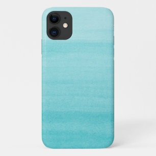 Capa Para iPhone 11 Padrão bonito de madeira azul-aqua