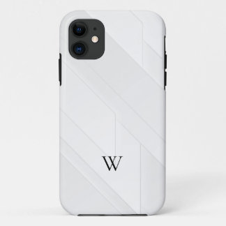 Capa Para iPhone 11 Padrão Branco Moderno