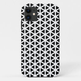 Capa Para iPhone 11 Padrão Chevron preto e branco