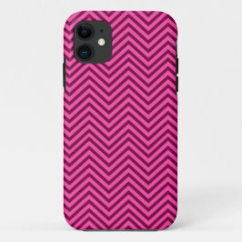 Capa Para iPhone 11 Padrão Chevron Rosa Quente