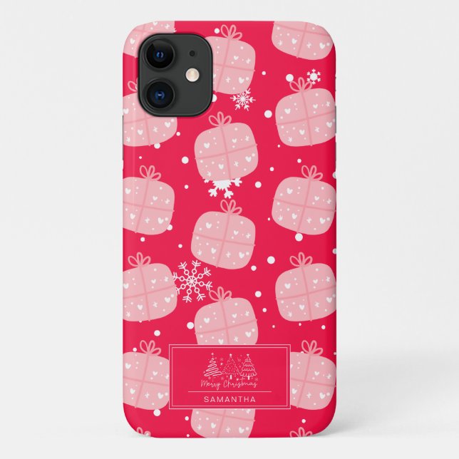 Capa Para iPhone 11 Padrão Clássico de Férias-Presente de Natal (Verso)