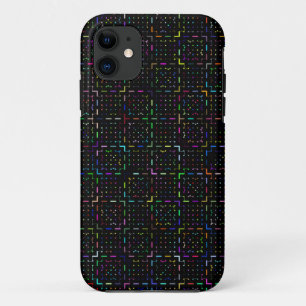 Capa Para iPhone 11 Padrão colorido de tecnologia, codificação e eletr