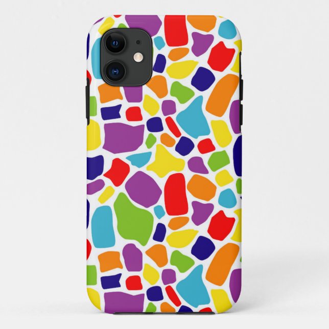 Capa Para iPhone 11 Padrão colorido do abstrato (Verso)