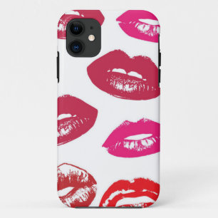 Capa Para iPhone 11 Padrão da boca vermelha personalizado