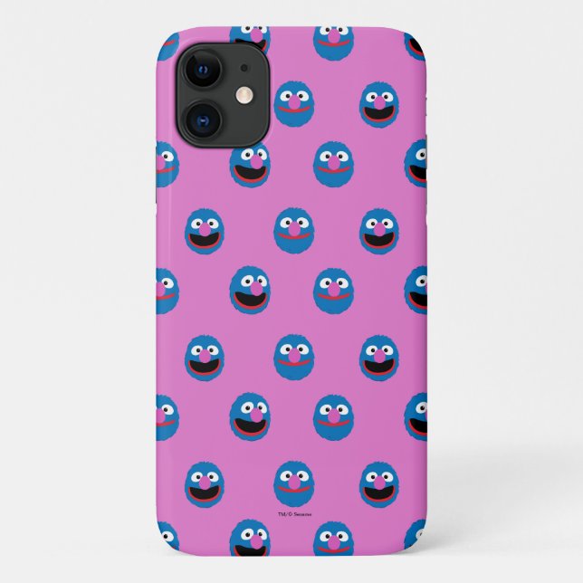 Capa Para iPhone 11 Padrão da face do Grover Rosa (Verso)