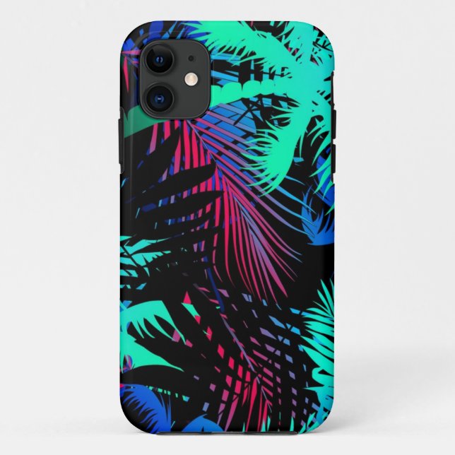 Capa Para iPhone 11 Padrão da palmeira (Verso)