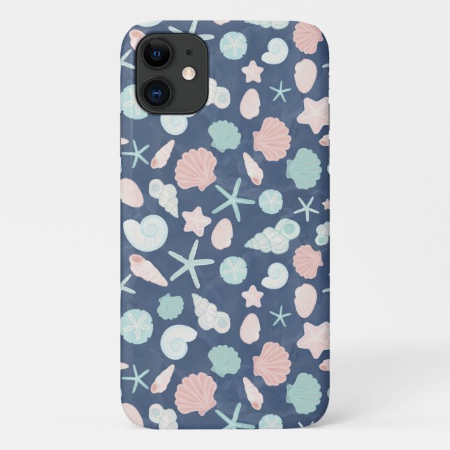 Capa Para iPhone 11 padrão das conchas (Verso)