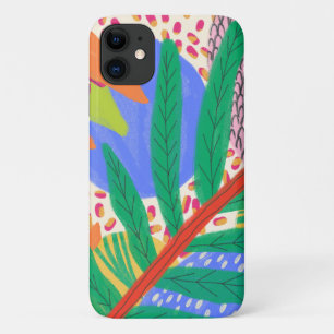 Capa Para iPhone 11 Padrão das folhas de Abstrato