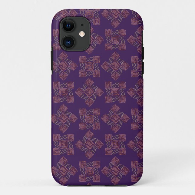 Capa Para iPhone 11 Padrão de Abstrato azul (Verso)