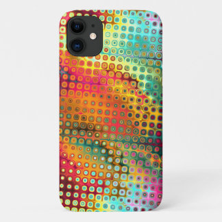 Capa Para iPhone 11 Padrão de Abstrato de Micro Pontos Líquidos Colori